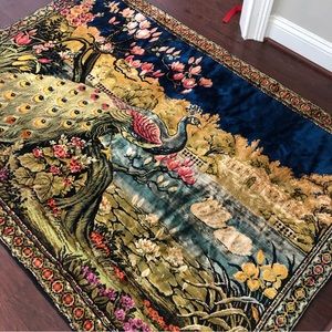 Vintage Wall Tapestry - Peacock